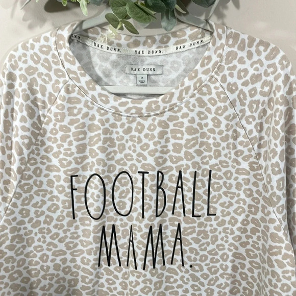 Rae Dunn “Football Mama” Leopard Print Long Sleeve 1X - Picture 4 of 15
